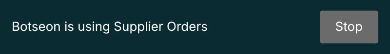 The Stop window while a bot uses an app
